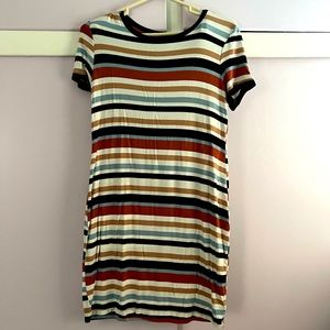 Multi color striped dress